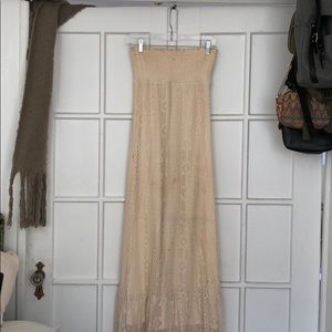 Vintage Cream Lace Maxi Dress